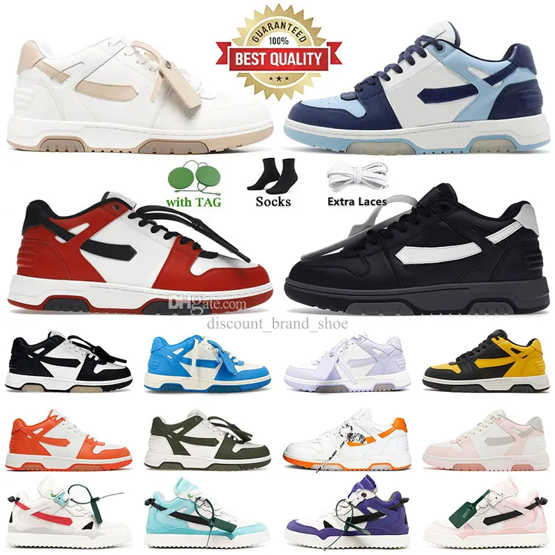 Designer Casual Shoes Out Out Office Sneaker Off Luxury Shoes Men Women Running Trainers White Black Navy Blue Olive Whiteshoes Vintage Ejressade Sports Trainers