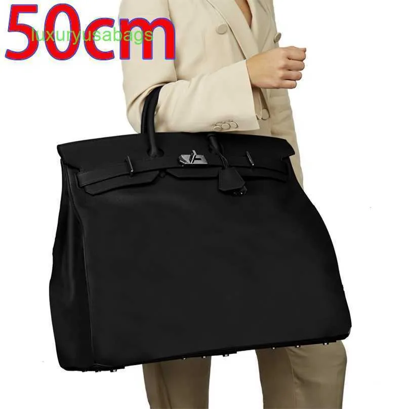 Designer 40 50 Taschen Echtes Leder Reisen Großer 50 cm Platin-Beutel Gepürtiger Platinbeutel Großer Reisetasche Großer Kapazität Tasche Echtes LeaThave-Logo WN-Zxjn