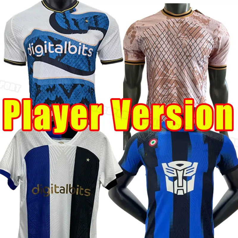 J.Correa Lukaku Soccer Jerseys 23 24 Barella Lautaro Interss Eriksen Dzeko Gosens Milans Uniformen Asllani Bellanova 2023 2024 Men Training Player -versie