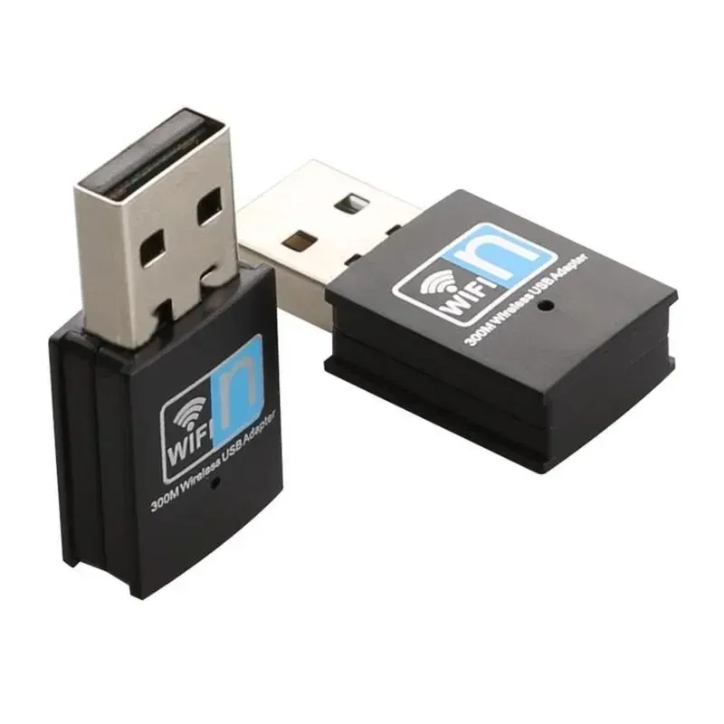 2024 USB 300Mワイヤレスネットワークカード20 IEEE 80211b/g/n信号送信と受信用のミニWiFiレシーバー