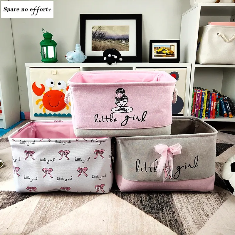 Baskets 35*40CM Ballet girl Folding Laundry Toys Basket Storage Barrel laundry bas ket Bucket Laundry Organizer Desktop Organization