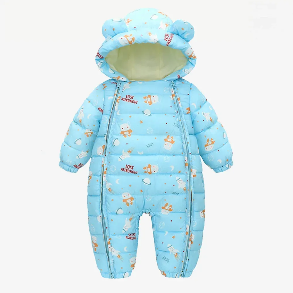 Schichten 2022 Winter Jumpsuit für Kinder dicker Bodysuit für neugeborene Kleidung Baby Girls Kleidung Baby ROMPERS Jungen Kapuze -Schnee -Parkas