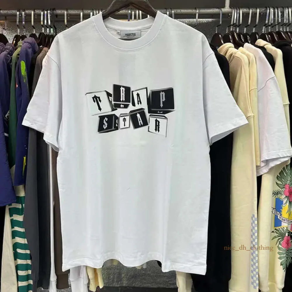 Heren T-shirts Brand Trapstar Haikyuu Fashion Play London Printed High Gram Heavy Double Cotton Anime Casual Short Shirt Hirt Men T-Shirt Dames T-Shirt Clothing 119