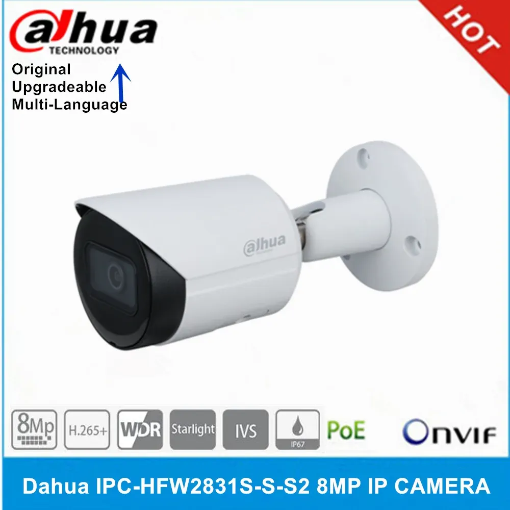 Lens Original Dahua IPCHFW2831SSS2 8MP POE IP67 IR30M P2P Starlight Network IP Bullet Camera