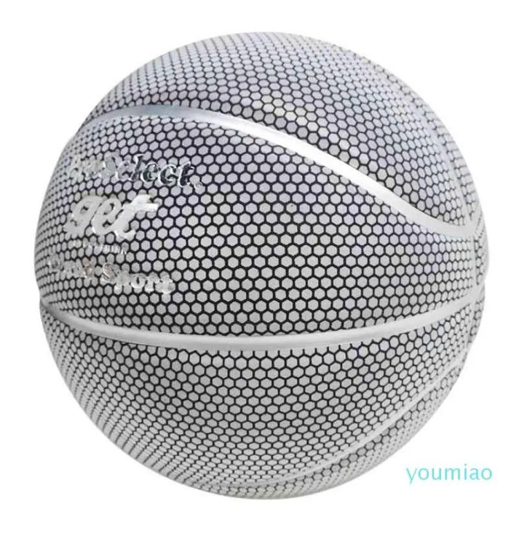 Ball Offerice Basketball Men Gift Outdoor размер 7 Honeycomb Silver PU Игра игра в баскетбан Baloncesto1888627