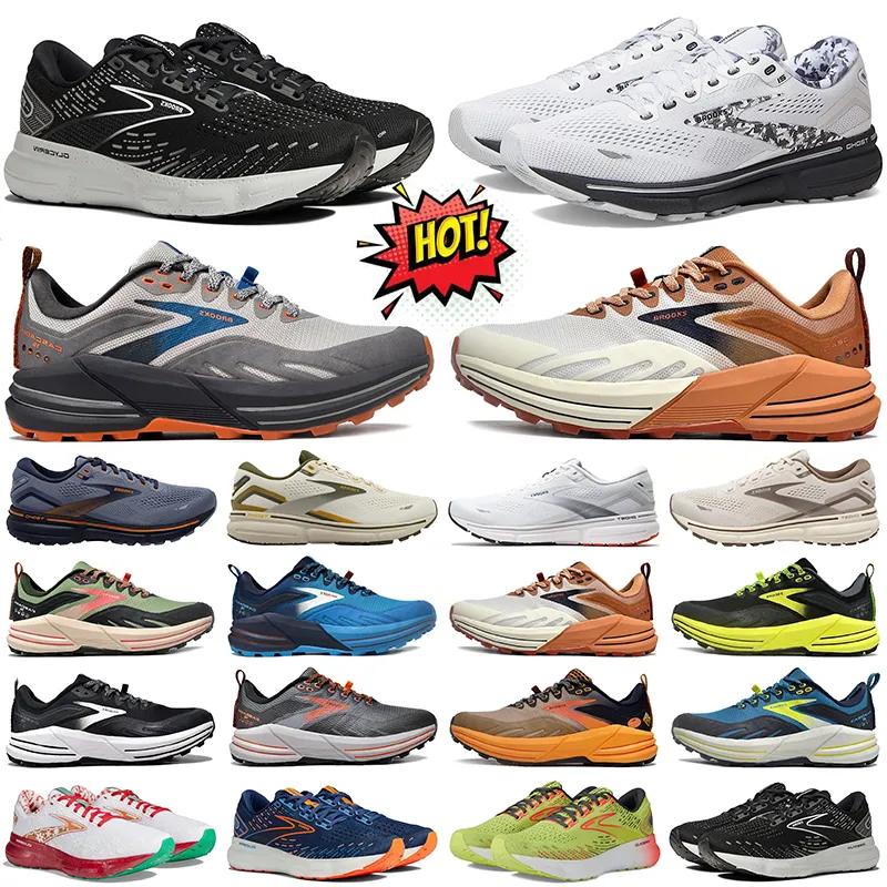 Brooks Running Shoes Men Men Men Ghost 15 Glicerina GTS 20 Cascadia 16 Mens Womens treinadores de esportes ao ar livre