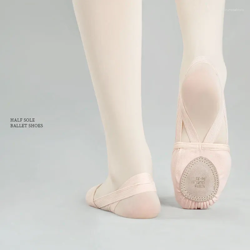 Buty taneczne rytmiczne gimnastyczne elastyczne półmiski baletowe mikrofibry dziewczyny dla dzieci belly