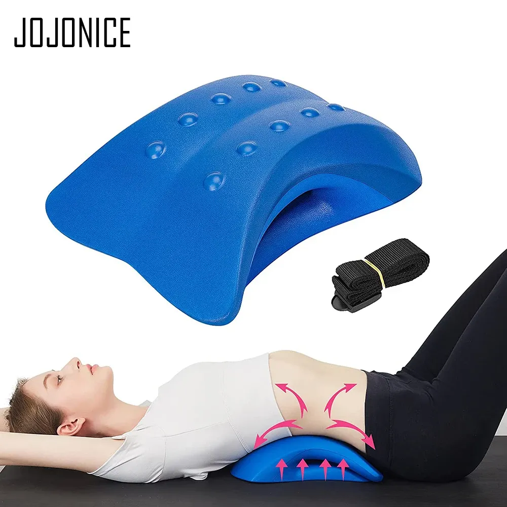 Pillow Neck Back Stretcher Relaxer Device Back Cracker Pillow Spinal Deck Pain Relief Back Tension Relief Lumbar Traction Cushion