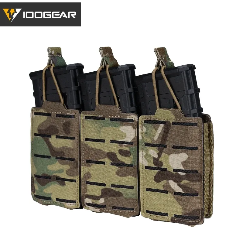 Holster Idogear Tactical LSR 556 Mag Beutel Triple Mag Carrier Molle Pouch Laser Cut Military Airsoft 3567