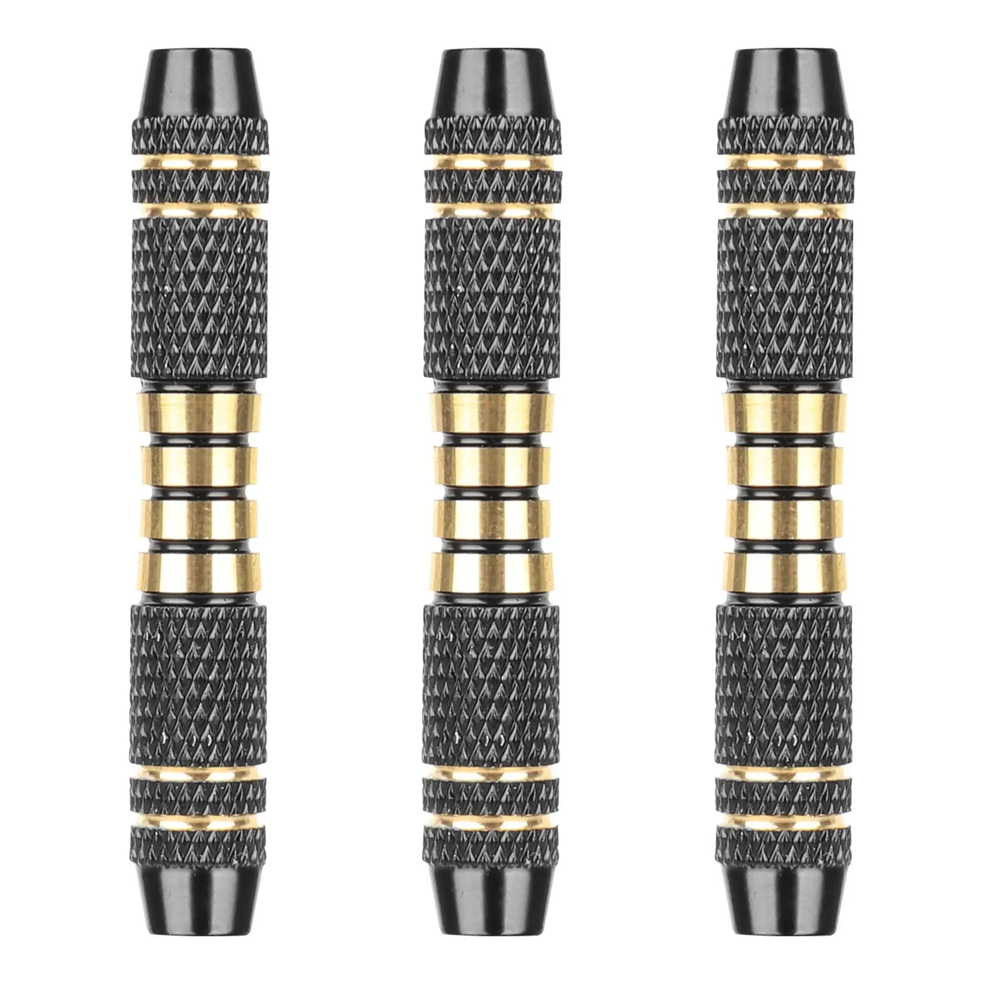 Darts 3 stcs 16 gram koperen dart vaten vervangende assen grip zwart voor zachte puntdart en stalen puntdarts spelen accessoires