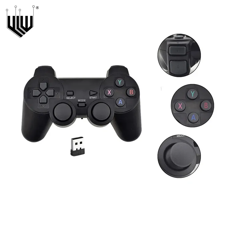 GamePads 2.4G Wireless GamePad Game Controller Retro Game Joystick USB per PC Win 7 8 10 TV Box Game Stick Box Box