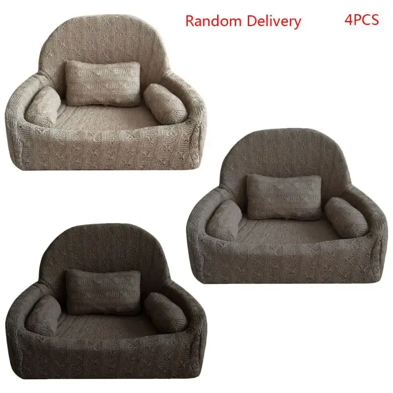 Cuscino 4 pezzi/set di oggetti di fotografia neonati baby posting divano cuscino set sedia decorazione dropship