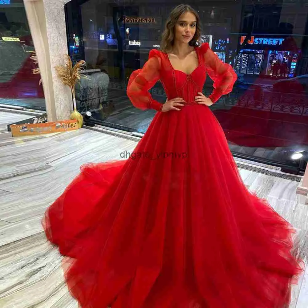 Red Boho A Line Vestres de noiva de luva -de -berço berço berço berço Tulle Tulle Vestido de Festa plus size