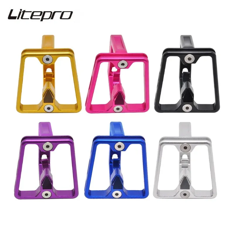 Accessories Litepro Elite Folding Bicycle 3 Holes Pig Nose Mounting Adapter With Screws Front Carrier Racks For BMX Bike