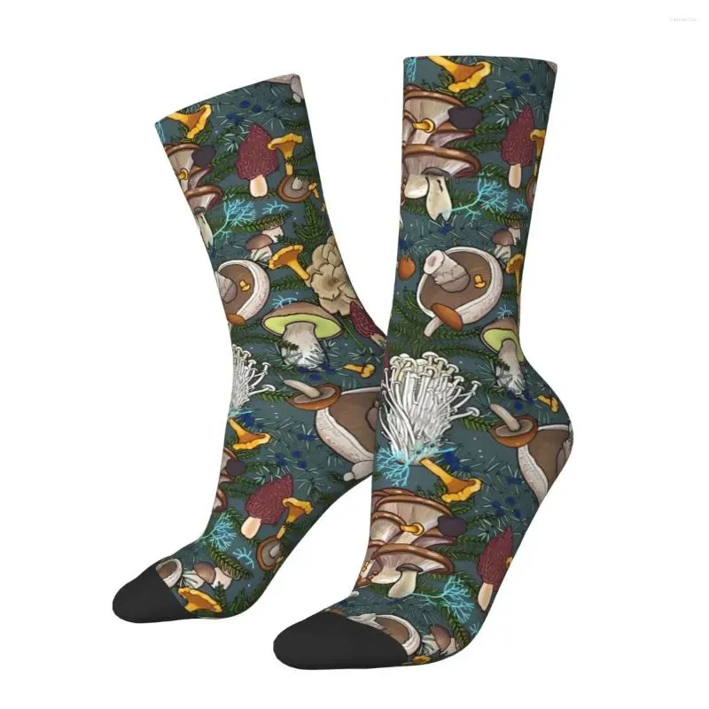 Мужские носки забавные лесные винтажные грибы хараджуку новинка экипаж носки для подарочной