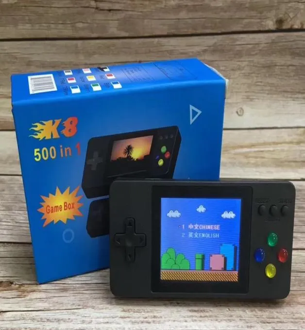 Dobra przenośna podwójna K8 TV TV Console Mini Portable Handheld Box 500 w 1 Arcade Play Player1035039