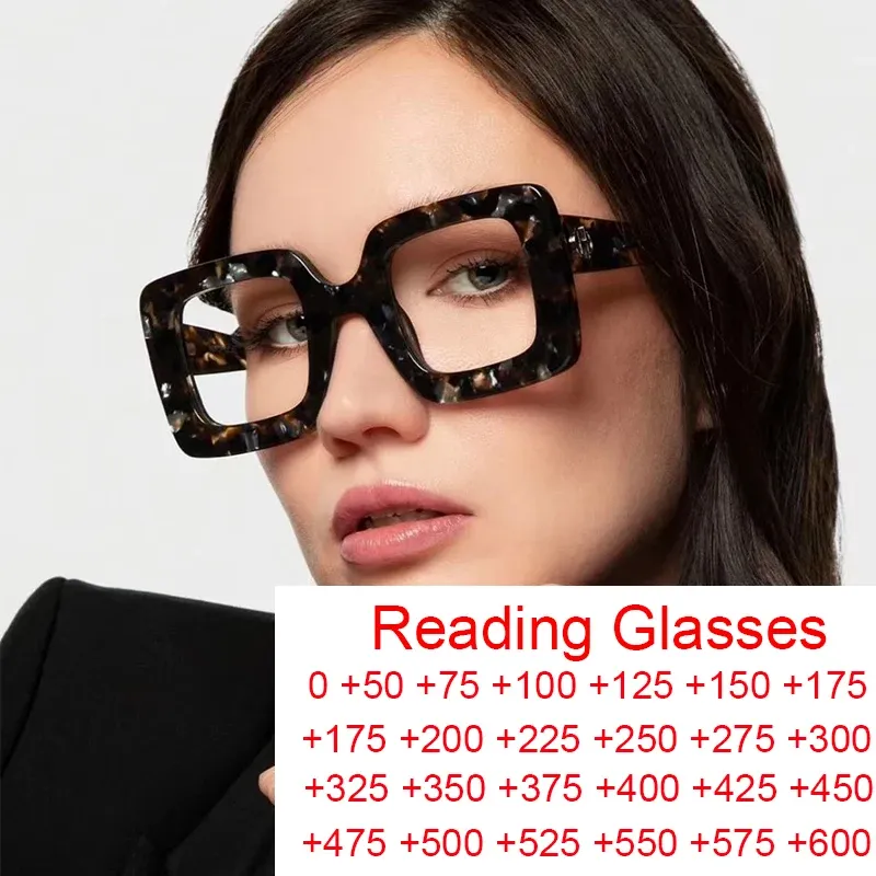 レンズレンズレンズメスリーディングメガネ2022ファッションアンチブルーライト厚いフレームブラックアイグラス光学コンピューターアイウェア0〜+6。