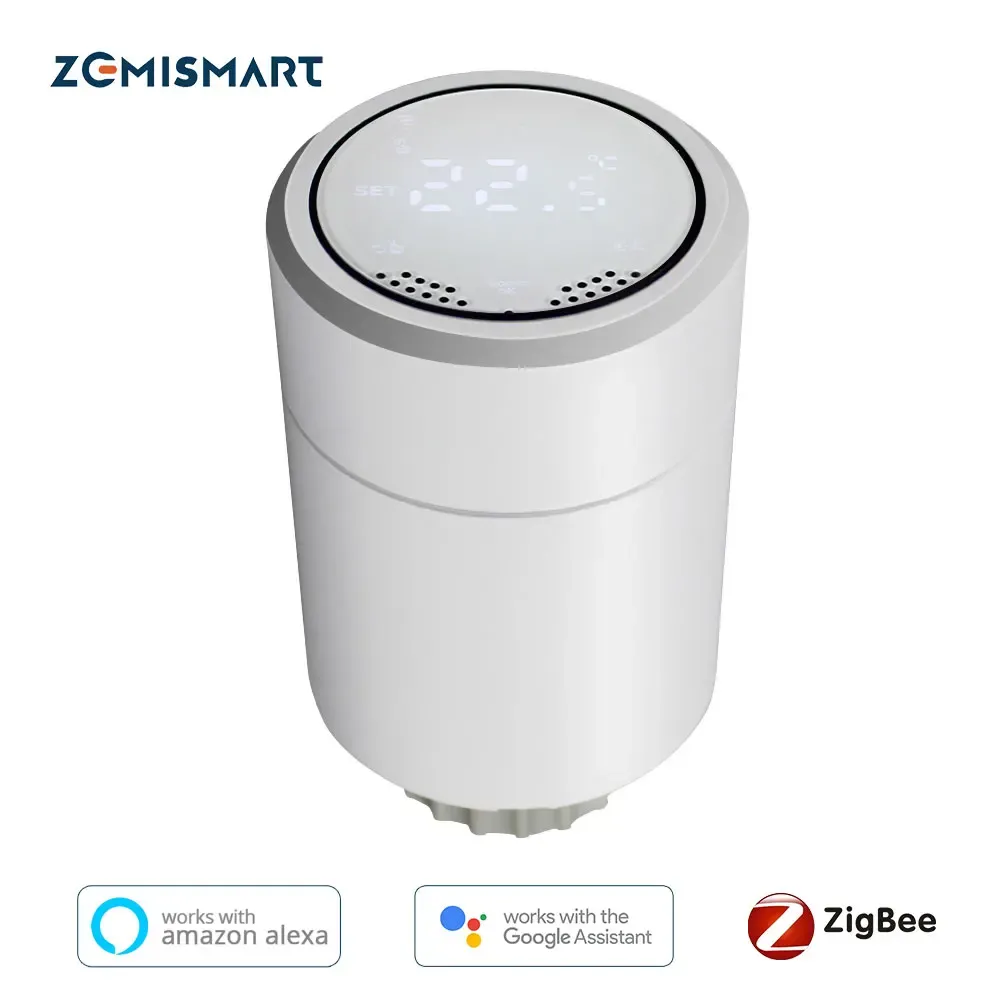 CONTROLLO ZEMISMART TUYA ZIGBEE Smart Radiatore Termostatico Trv Radiatore Attuatore Controller della valvola a temperatura di temperatura Alexa Google Home