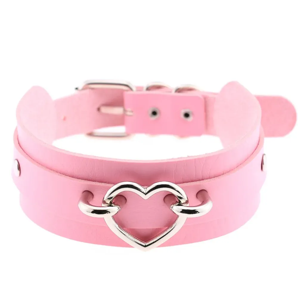 Halsband pastell goth choker kawaii hjärtkrage halsband för kvinnor chockers flickor anime smycken harajuku tillbehör