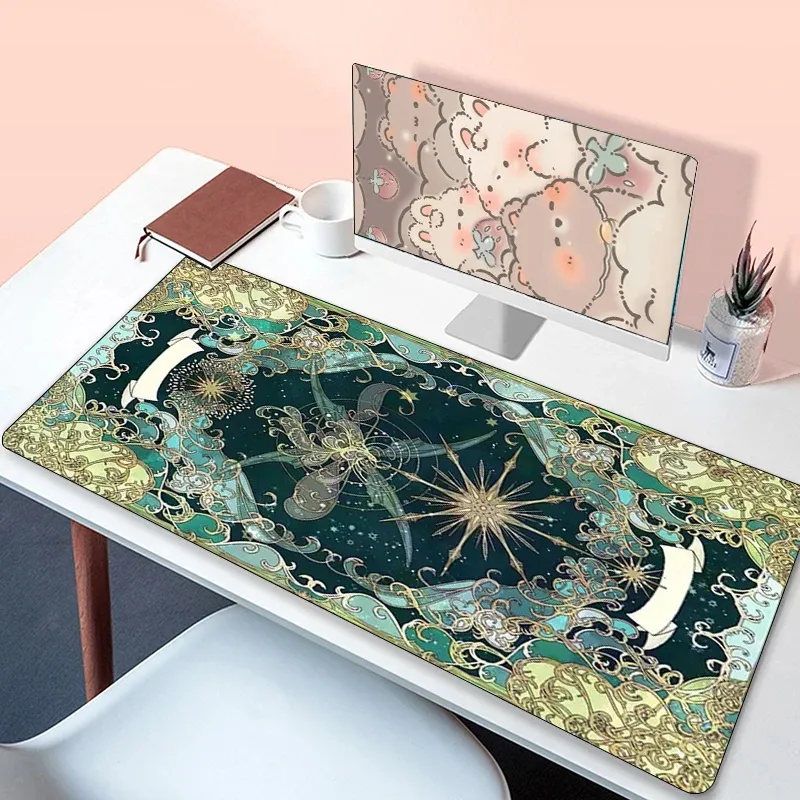 Отсталкивает карты Таро Mouse Pad Gaming Mousepad Gamer Sakura Divination Desk Desk Mat Accessories Mats аниме Mause Pac Pads Carpet Kawaii