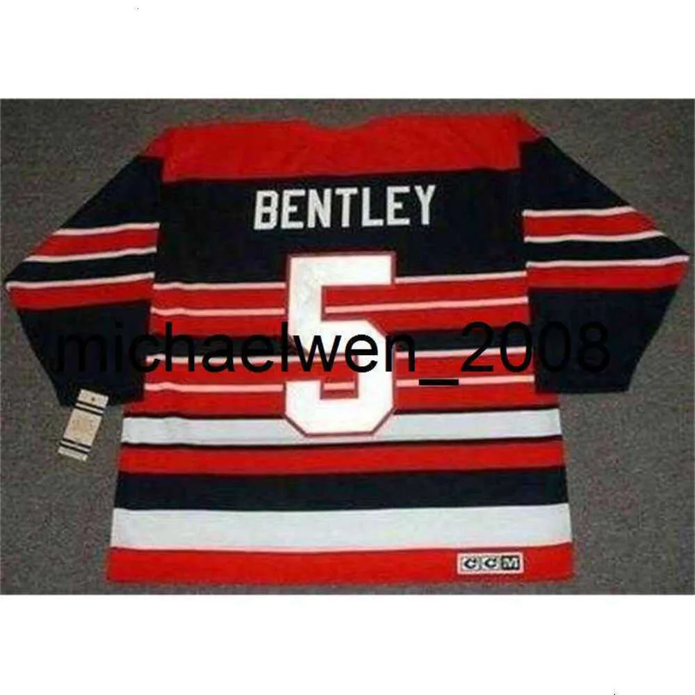 Kob Weng Men Women Młodzież Max Bentley 1940. CCM Vintage Hockey Jersey Cut All Stitched Top Quality Dowolna nazwa dowolna numer