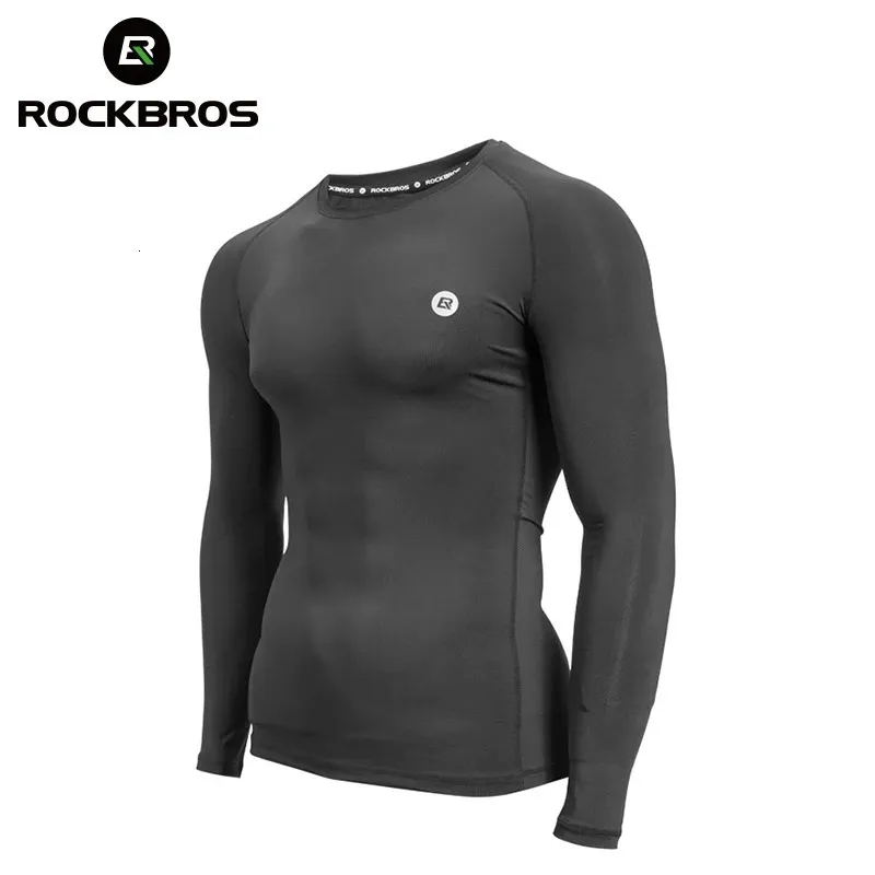Rockbros 사이클링베이스 레이어 긴 소매 따뜻한 자전거 속옷 양털 스포츠 자전거 셔츠 따뜻한 레이싱 자전거 셔츠 240417