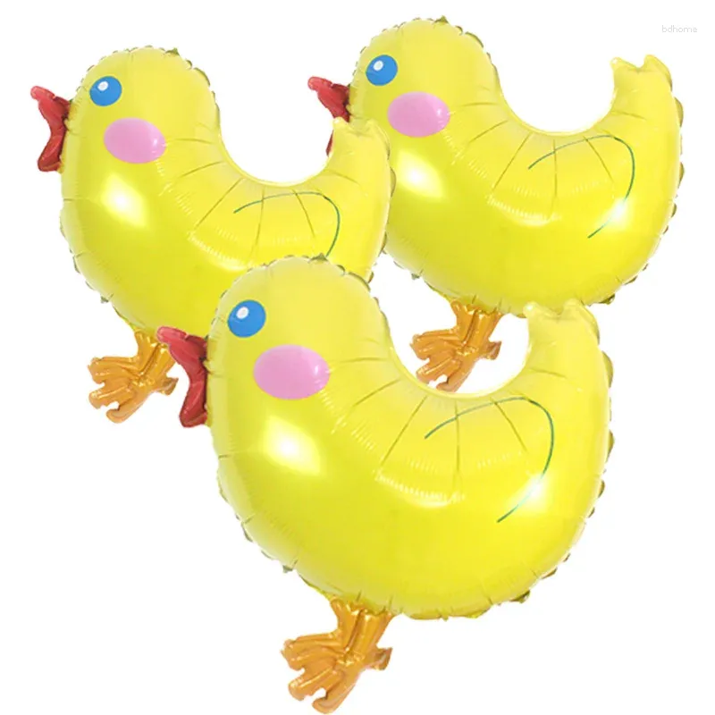 Party Decoration 6Pcs Easter Cute CartoonBirthday Wedding Decor Foil Balloons Big Yellow Chickens 54X51CM