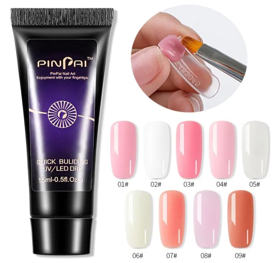 15 ml Nail Poly Acryl Gel UV Builder LED Nails Gels acryliques pour les conseils d'art rapide Extension Crystal Extension 13421762898