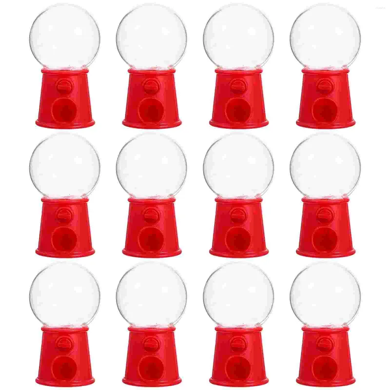 Garrafas de armazenamento 12 PCs Mini Machine Creative Gumball Decorações de Bolo de Cedido Cadeir