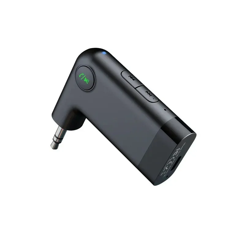 Bilhandsfree Bluetooth-mottagare med mikrofon 5.0 APTX LL 3,5 mm AUX Jack Audio Wireless Adapter för bildatorns headset