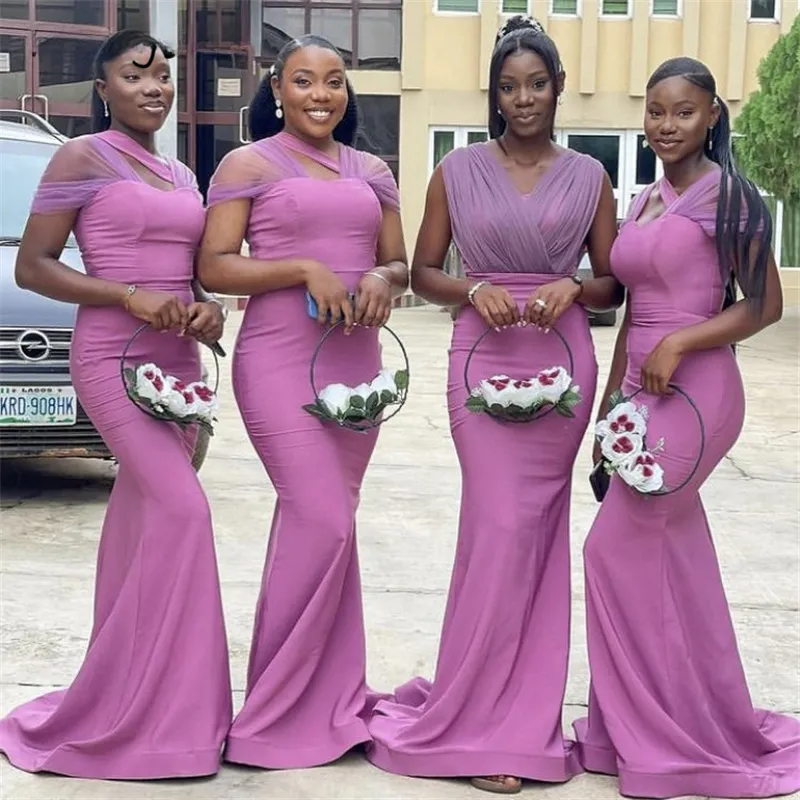 Girls africains Lilac Robes de demoiselle d'honneur violet
