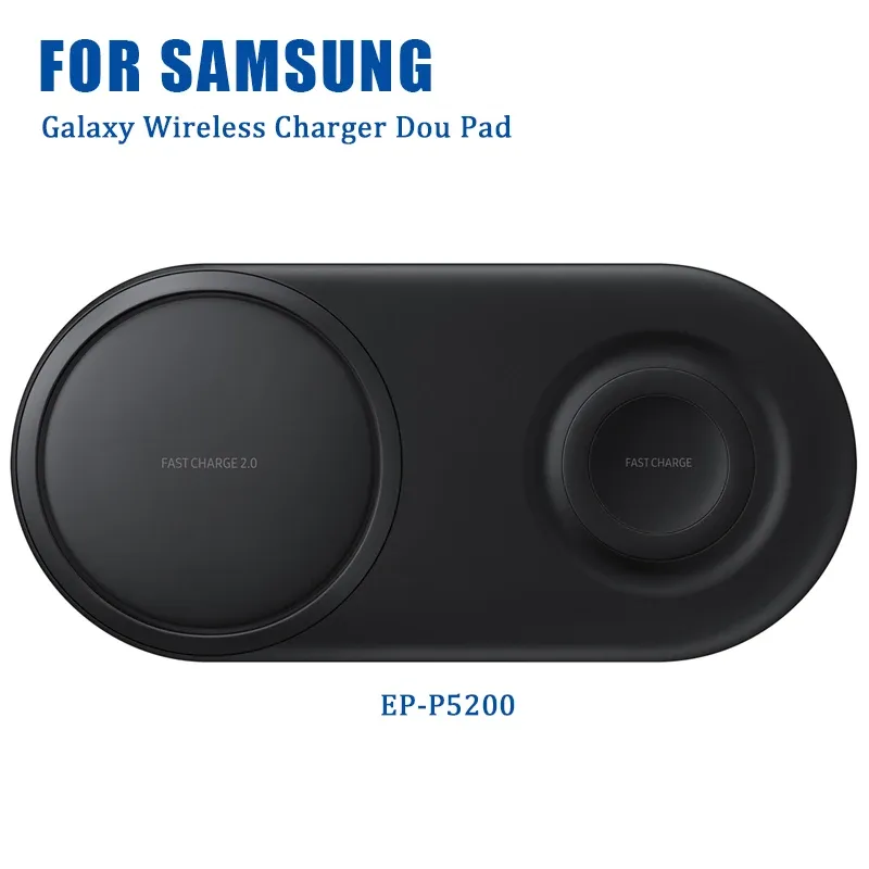 充電器高速ワイヤレス充電器Samsung Galaxy S23/S21/S10/S9/S8/Note20+/Smart Watch 3 4 Active 2 Qi EPP5200のダブルファストチャージパッド