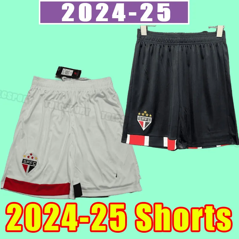 24/25 상파울루 축구 반바지 2024 2025 Dani Alves 남자 Luciano Igor Gomes Pablo Camisa Footbal Pants Home Away