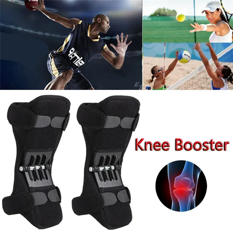 Kuddar 1 par Joint Support Kne Pad Breattable Nonslip Lift Smärtlindring för knästyrka Spring Force Stabilizer Knee Pad For Elder