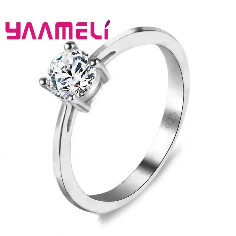 Bande all'ingrosso 925 anelli in argento sterling per donna fidanzamento matrimonio gioiello cubico zircone banda anniversario anello mujer