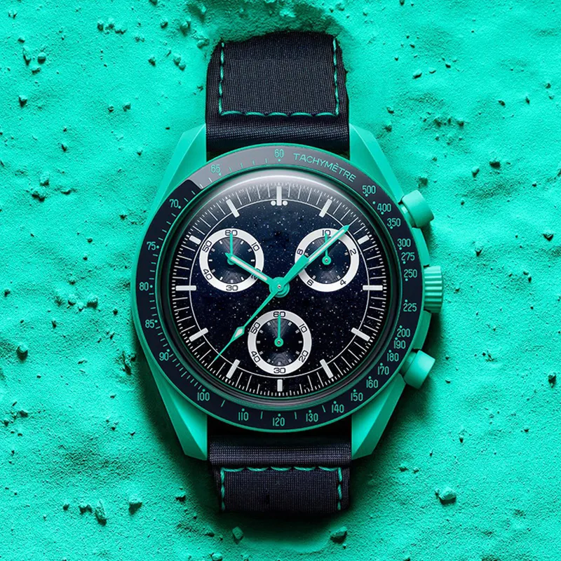 Bioceramic Planet Moon Mens Watch - Chronograph, 42mm Nylon, Ceramic Case, Limited Edition, 2024 Bioceramic Planet Moon Mens Watch - Chronograph, 42mm Nylon, Ceramic Case, Limited Edition, 2024