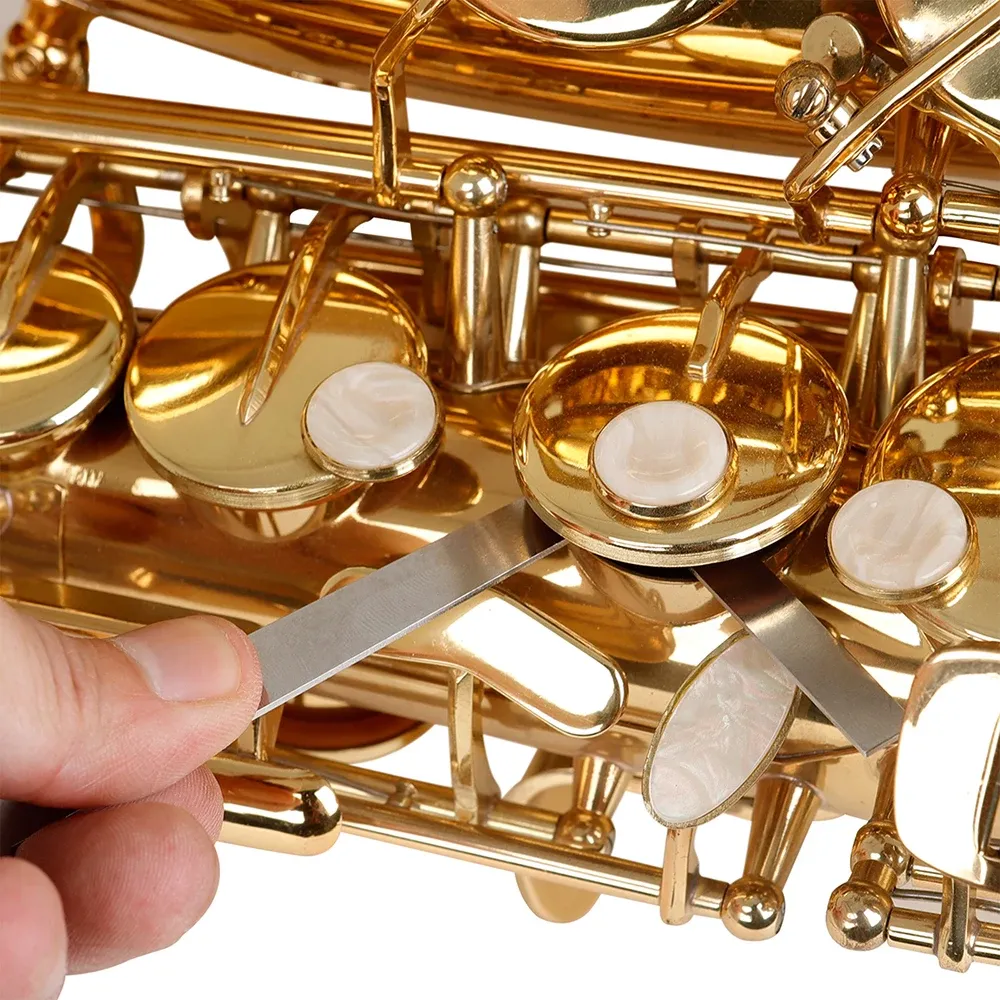 Saxofon Professionell Saxofonreparationsverktyg Läder PAD LINER INSTALLATION FIT JASTERT ROINTLATS STÅL PIPE MUSIK REPARATIONS Tillbehör