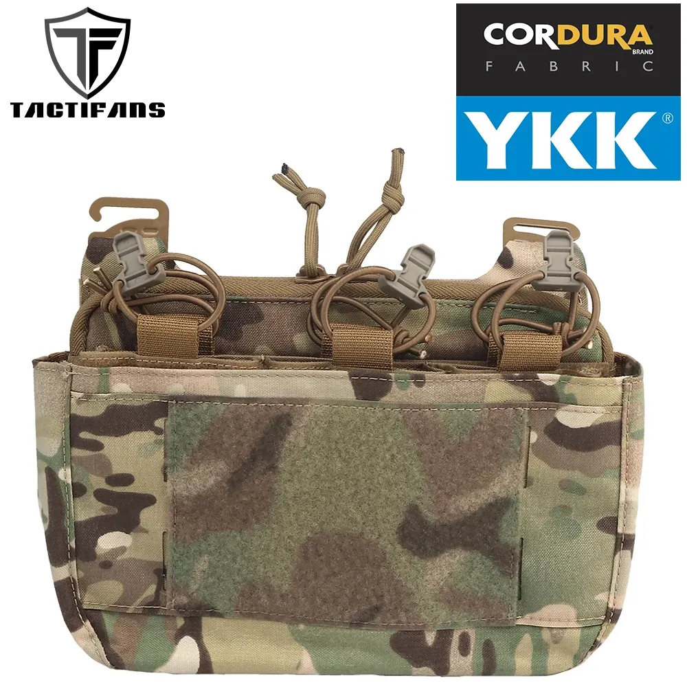 Bolsas Bolsas de aba frontal lampe Fanny Pack Ykk Zipper Triple Magazine Kangroo Bolsa Inserir para transportador de placas Rigto de peito C mais novo de colega