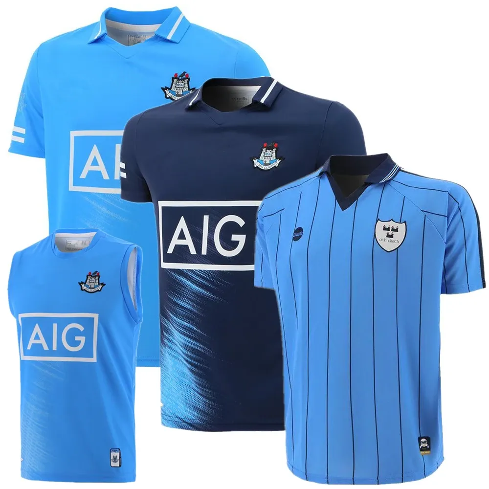 Rugby 2022 Dublin GAA 2 Stripe Commemoration Jersey kamizelka retro trening krótkiego rękawy