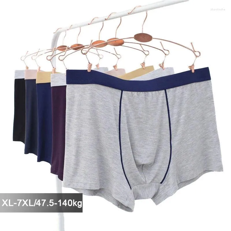 Underpants Large Size Men's Underwear Stretch Comfortable Modal Soft Breathable Boxer Cotton Men Boxers Shorts Plus 6XL 7XL