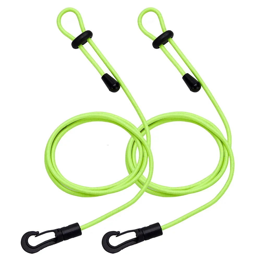 2pcs Elastic Kayak Safety Rod Leash Adjustable Portable Fishing Paddle Antilost Easy To Use Boat Accessories 240418