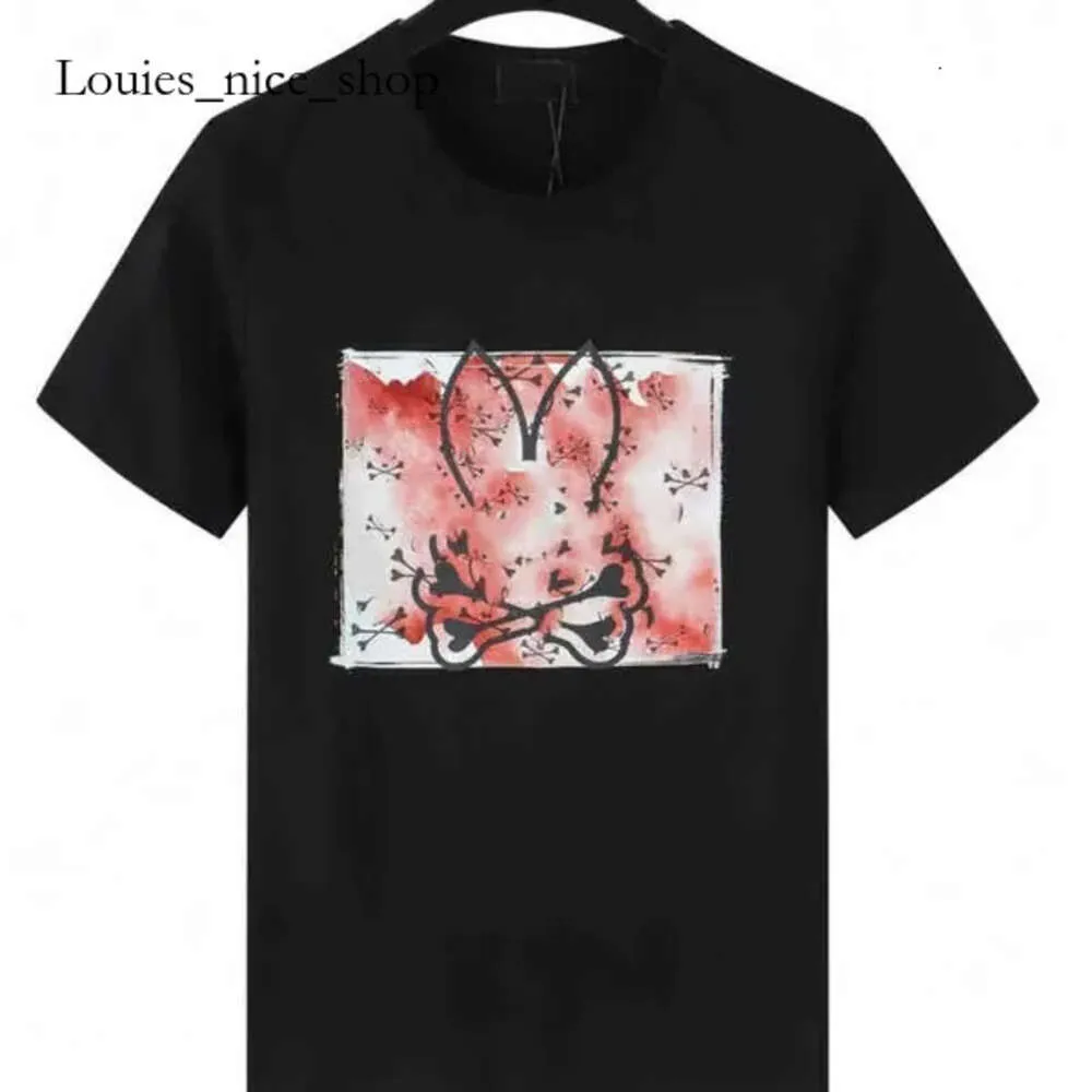 Psychologisch konijntje shirt Physcho Bunny Shirt Psychological Bunny T-shirts Skull Bunny Patroon Top katoen O-Neck Rabbit Animal Print Custom Gedrukte Pop Tees 109