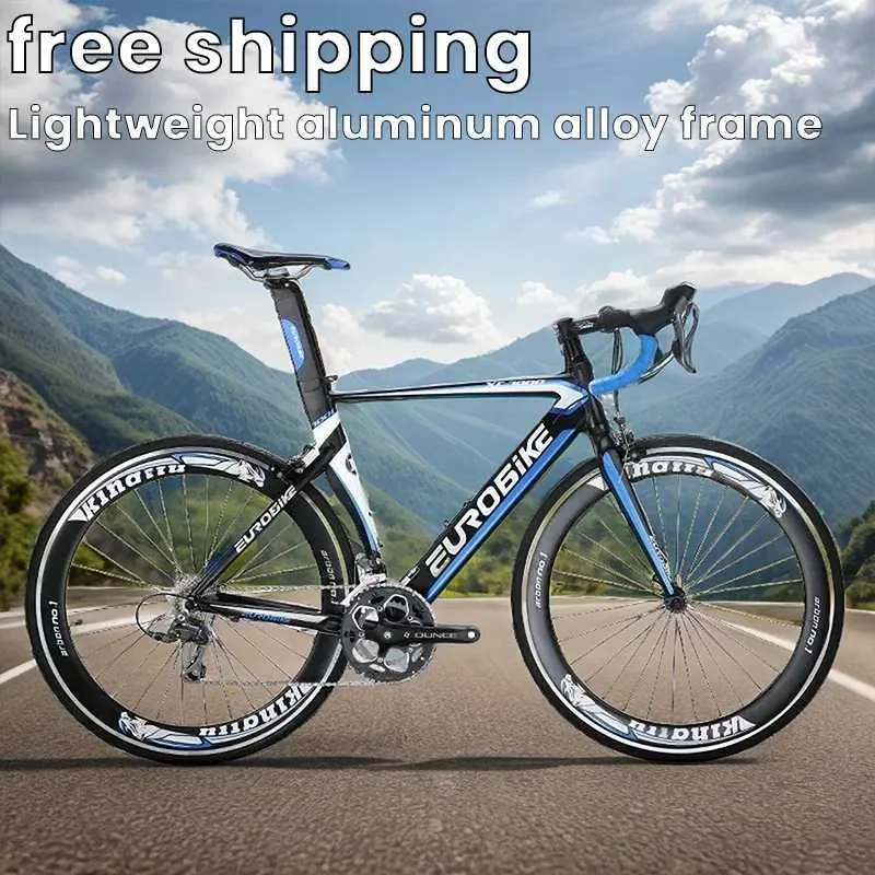 Fietsen 14/16Speed aluminium legering frame 700C Road Bike dubbele schijfrembrakbreak de windvariabele snelheid off-road road fiets aldult student Y240423