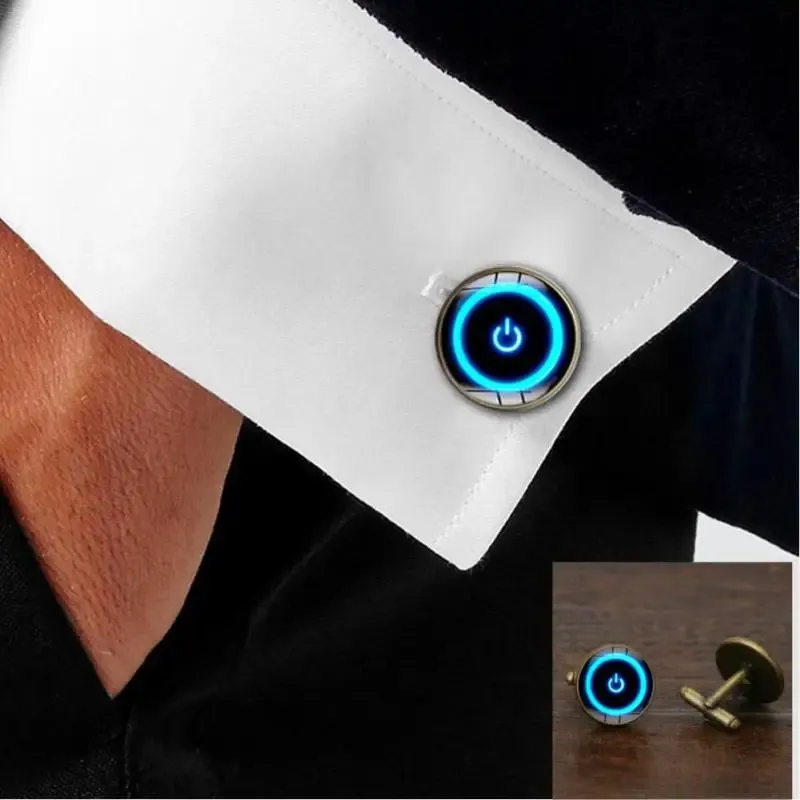 Enlaces gemelos para hombres gem gem studs artcan de joyas camisa para hombres gemelos de potencia gemelos de llave de poder accesorios de camisa