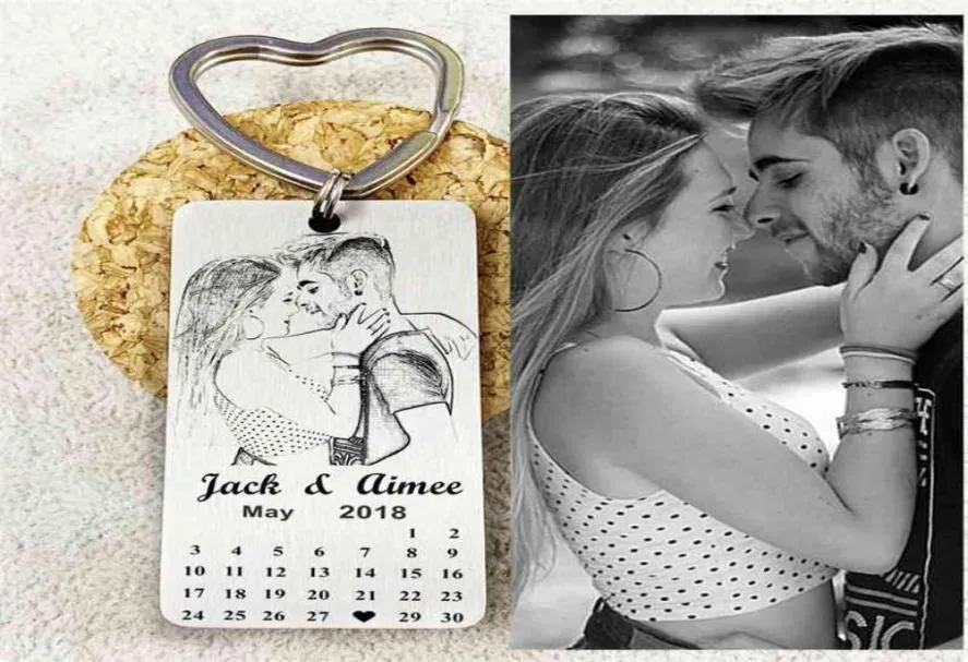 Calendrier personnalisé KeychainPo Calendrier Chain de clé Calendrier estampé Handle PO Keychain Picture Picture Course Custom Gift 22876211