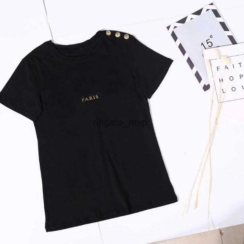 Bronzing Printing Letter Womens T-shirt Short Sheeve Women Tshirt Over Size T-shirt Girl Femme Fashion Clothing Nouveau