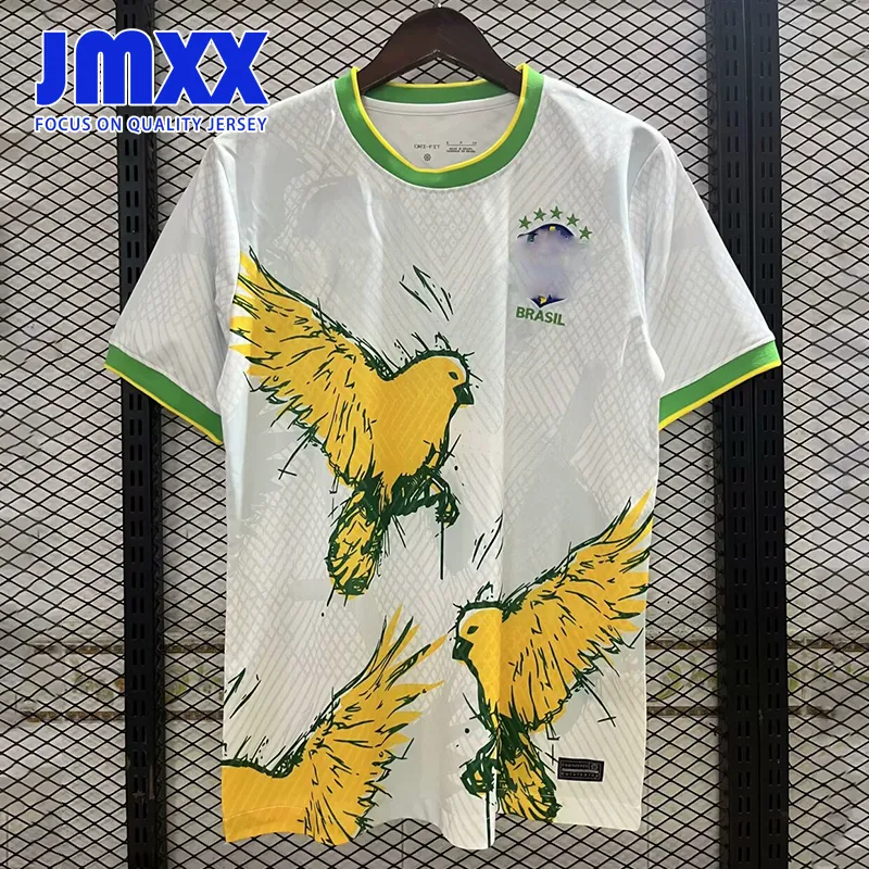 JMXX 24-25 Brazylii piłkarskie koszulki Peace Dove Special Edition Męskie mundury koszulka piłkarska 2024 2025 Wersja fanów