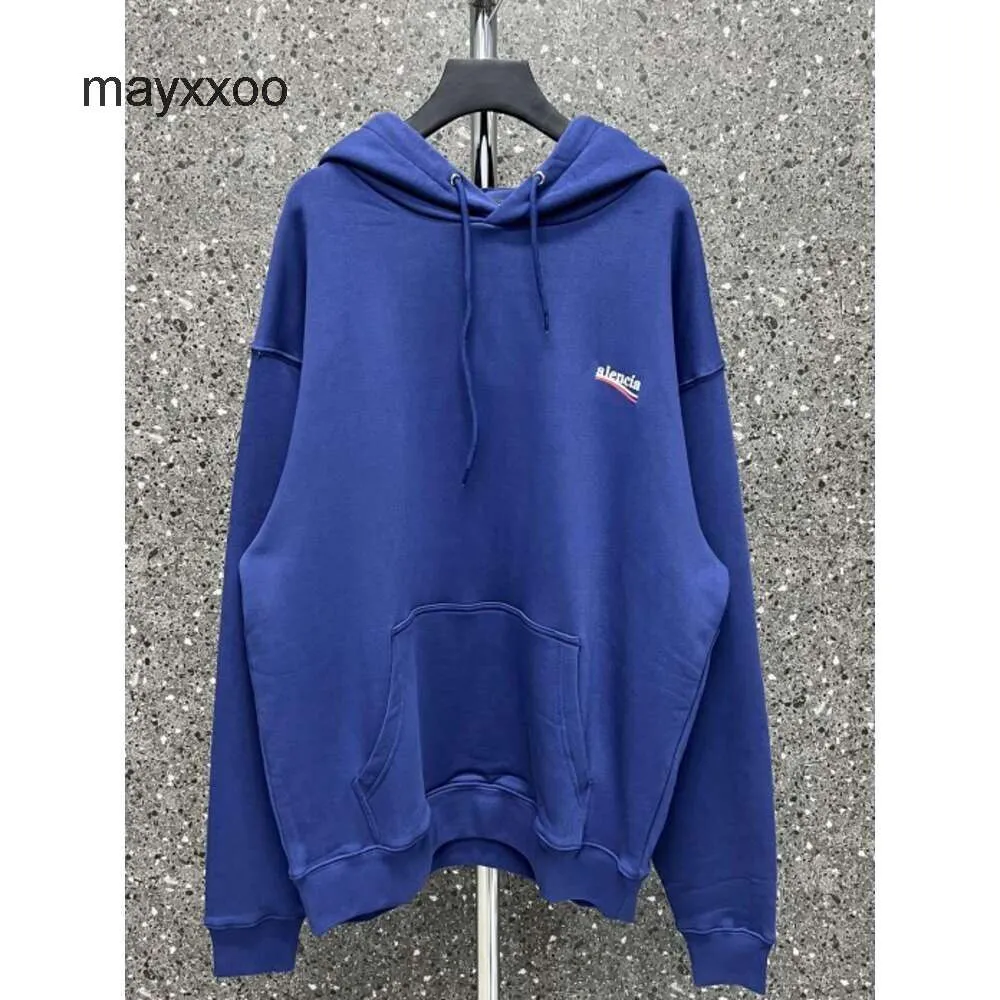 Paris Balencigs Cola Hoodies Loose Hoodie Home Sweater tryckt Höga par Wave Montering Juqj Version B 70CR