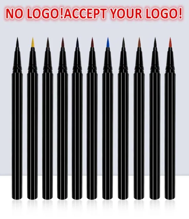 21 färger neon flytande eyeliner penna färgglad vattentät långvarig svart ögonfoder blyerts makeupverktyg acceptera din logo2951112