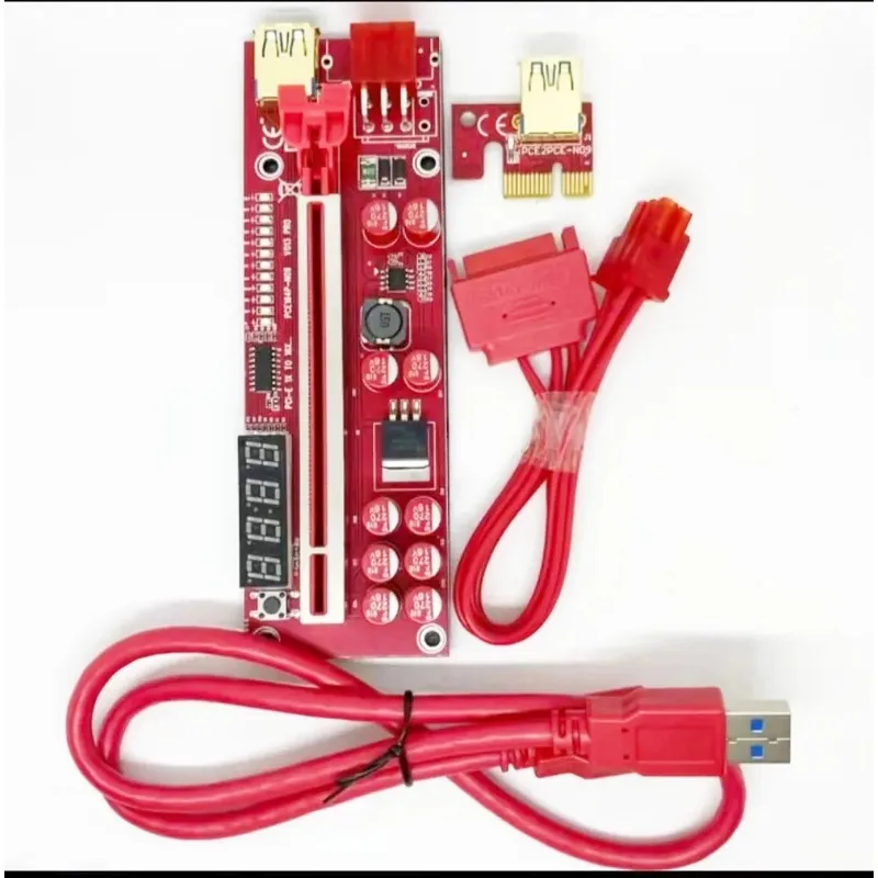 Ny PCIe-grafikkortsförlängningskabel V013PRO Digital Tube USB3.0 Grafikkort PCI-E Transfer Cable 1x till 16x Temperaturkontroll för